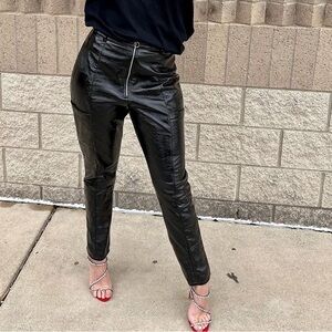 Black Vinyl Zip Up Straight Leg Pants
Size: 4
Colour: Black